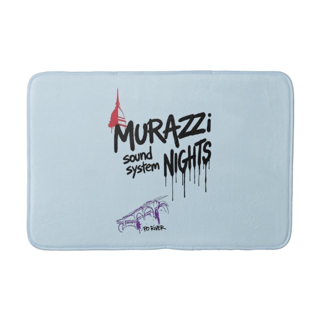 Murazzi Sound System Nätter - Drip Spray Edition Badrumsmatta (Framsidan)