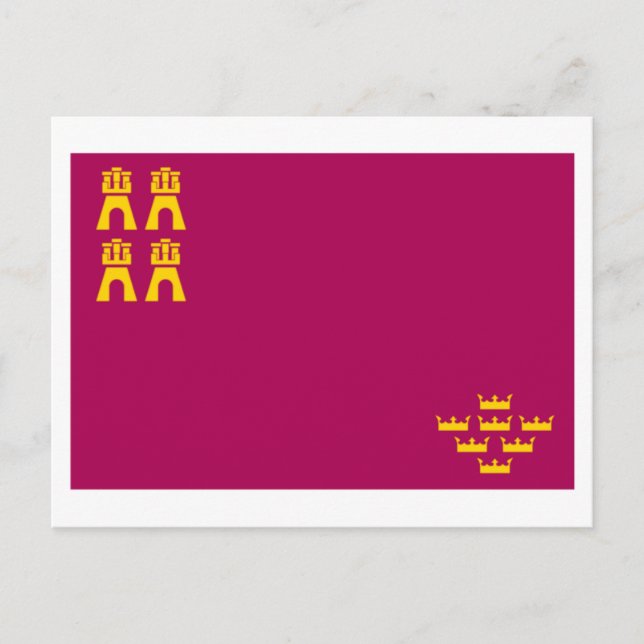 Murcia flagga vykort (Framsida)