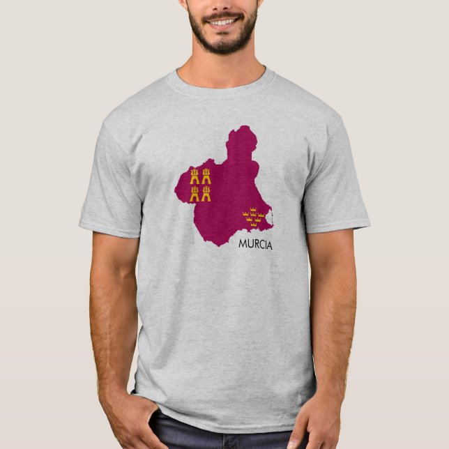 Murcia karta/flagga t shirt (Framsida)