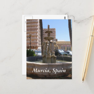 Murcia, Spanien seahorse fontän Vykort