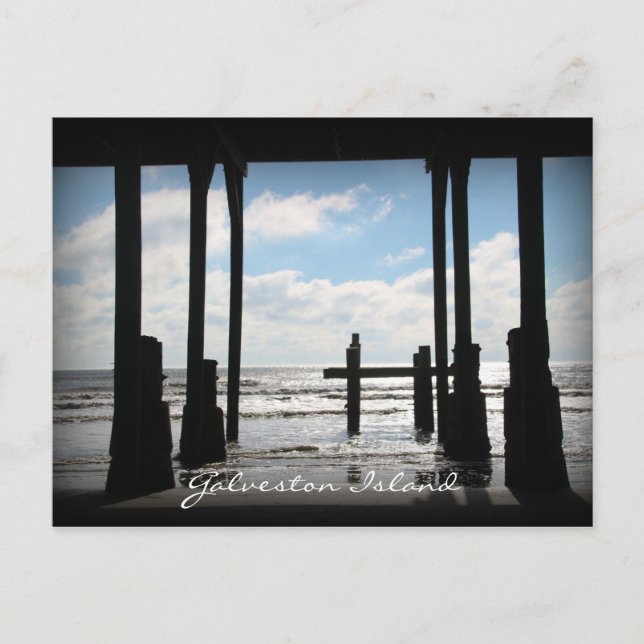 Murdchs Pier Galveston Island Vykort (Framsida)
