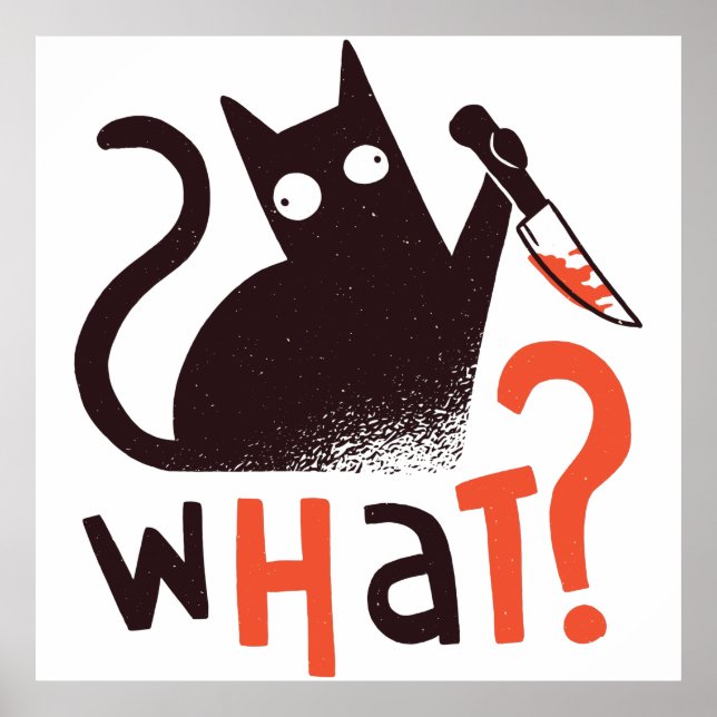 Murder Cat Funny Poster (Framsidan)
