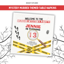 Murder Myasty Crime Scene Halloween Birthday