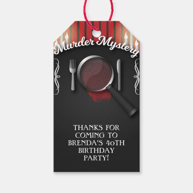 Murder Myasty Dinner Theater Party Presentetikett (Framsidan)