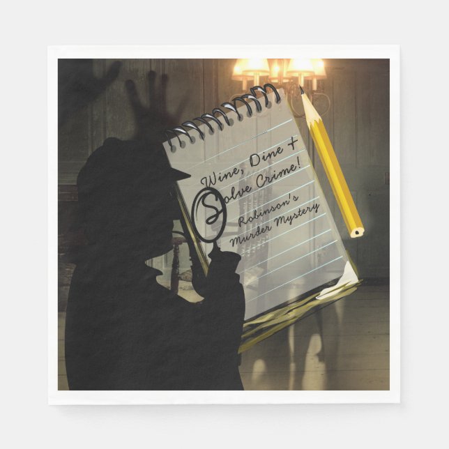 Murder MyParty Napkins Personlig Pappersservett (Framsidan)