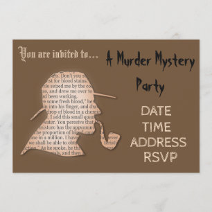 Murder Mystery temaparty Inbjudningar