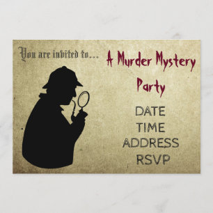 Murder Mystery temaparty Inbjudningar