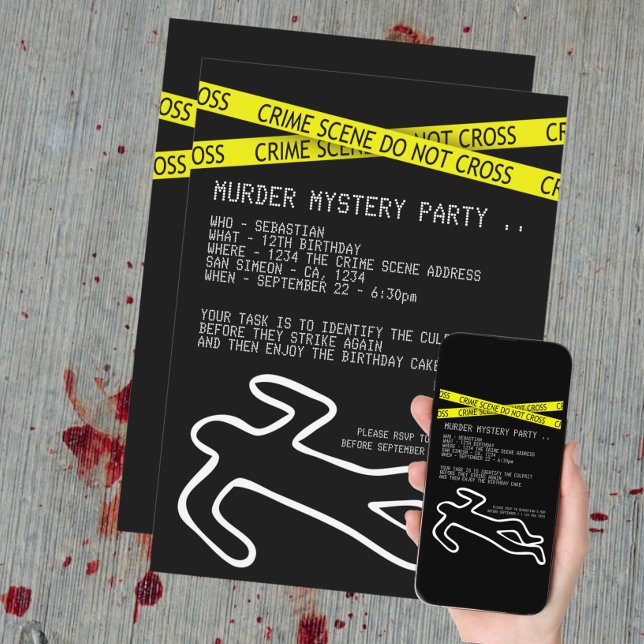 Murder Mystoppi Party Inbjudningar (Skapare uppladdad)