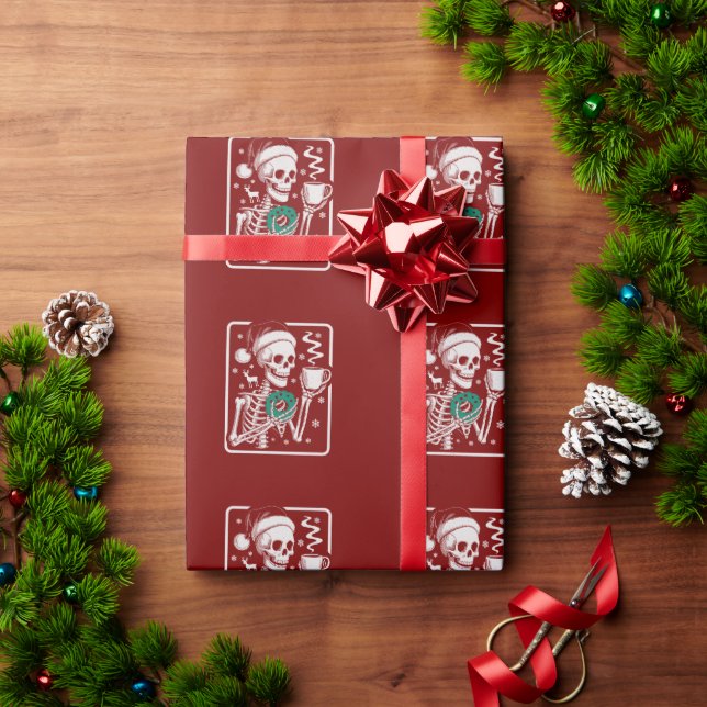 Murder Shows Friends Horror Tee Skeleton Christmas Presentpapper (Julgåva)