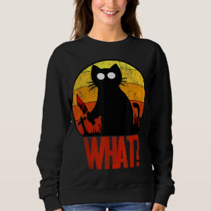 Murderous Black Psycho Cute Cat What Knivar Christ T Shirt