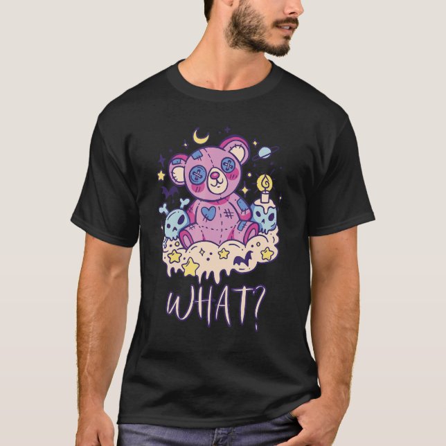 Murderous Teddy What  Teddy Bear Nightmare Horror  T Shirt (Framsida)