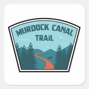 Murdock Canal Trail Utah Fyrkantigt Klistermärke