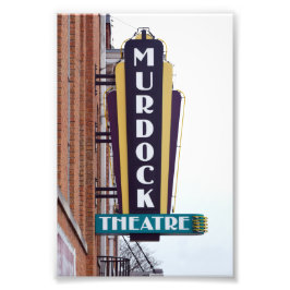 Murdock Theater Sign, Wichita, Kansas Fototryck