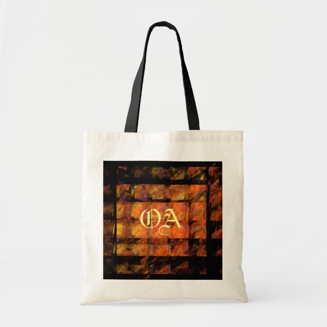 Muren Abstrakt Art Monogram Bag Tygkasse (Framsidan)