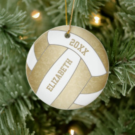 Muren guld-giglilja volleyball julgransprydnad keramik