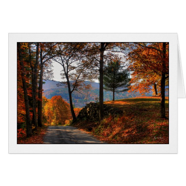 Muren längs George Road Hälsningskort (Framsidan Horizontal)