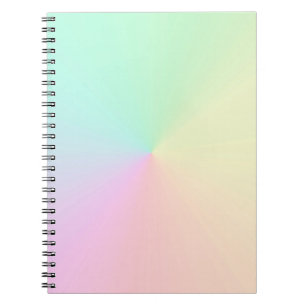 Muren övertoning Ombre Rainbow Pastel Aesthetic Anteckningsbok