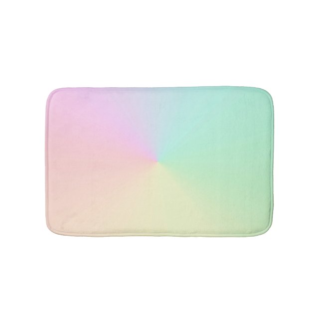 Muren övertoning Ombre Rainbow Pastel Aesthetic Badrumsmatta (Framsidan)