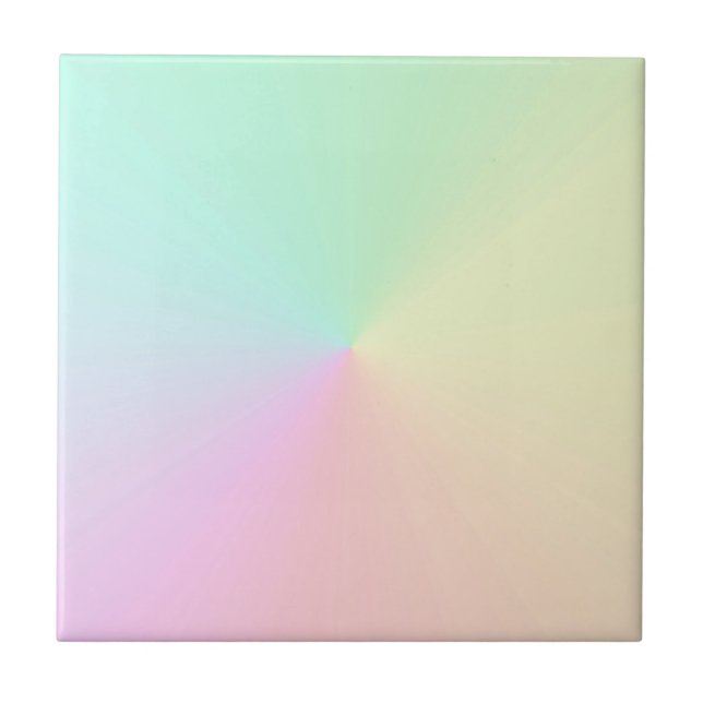 Muren övertoning Ombre Rainbow Pastel Aesthetic Kakelplatta (Framsidan)