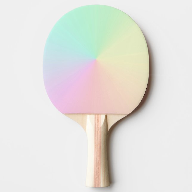Muren övertoning Ombre Rainbow Pastel Aesthetic Pingisracket (Framsidan)