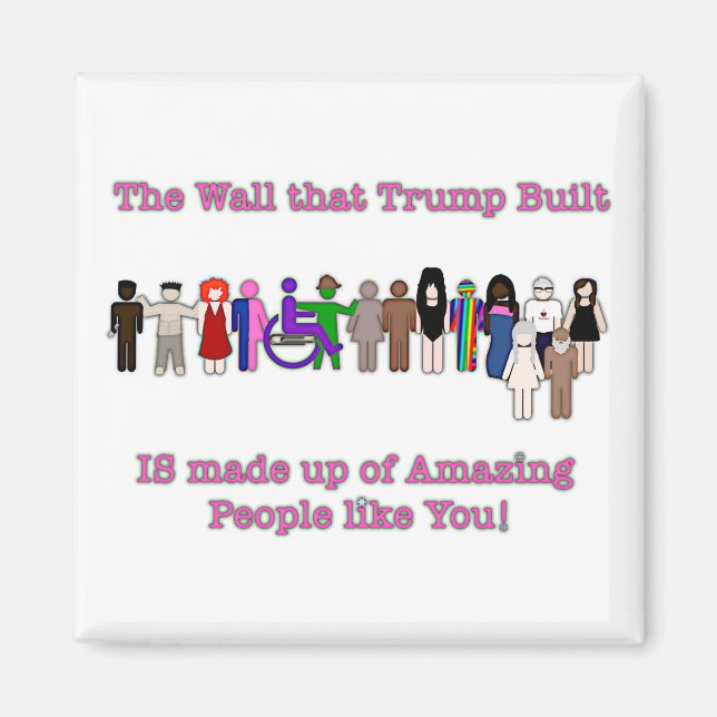 Muren som Trump Byggt Magnet (Framsidan)