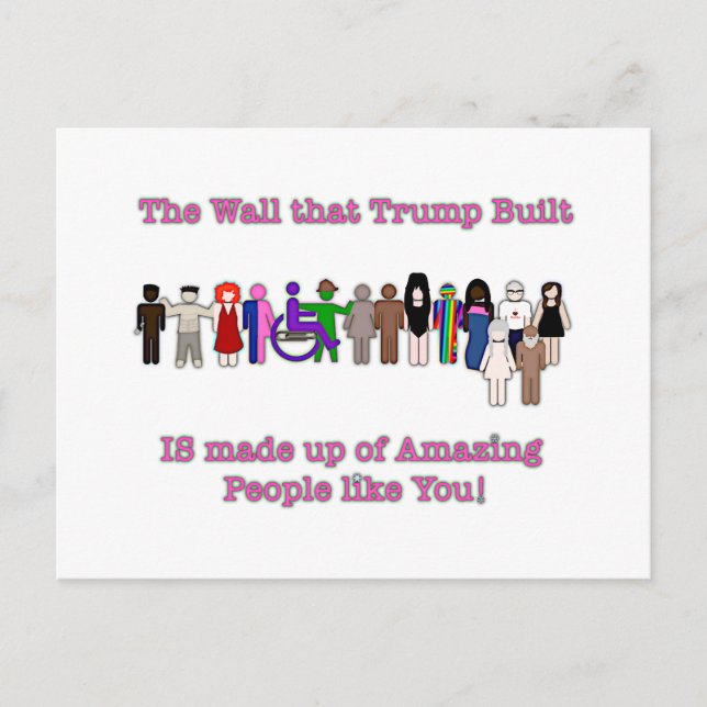 Muren som Trump Byggt Vykort (Framsida)