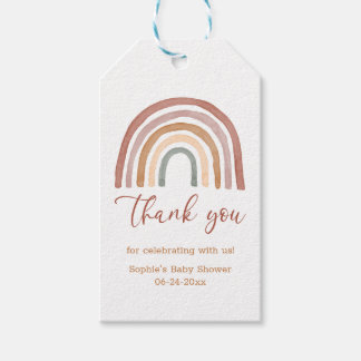 Muren toner Boho Rainbow Tack Classic Round S Presentetikett