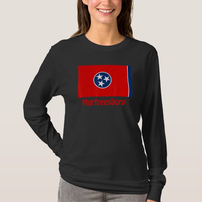 Murfreesboro Tennessee USA flagga Souvenir T Shirt (Framsida)