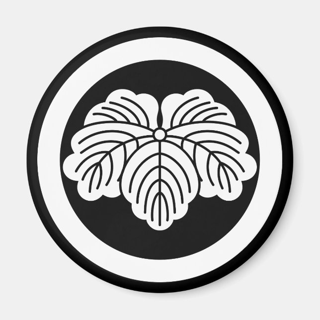 Murgröna blad i cirkel magnet (Framsidan)