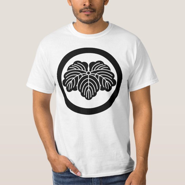 Murgröna blad i cirkel t shirt (Framsida)