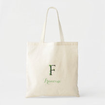 Murgröna design på Monogram F Tote Bag