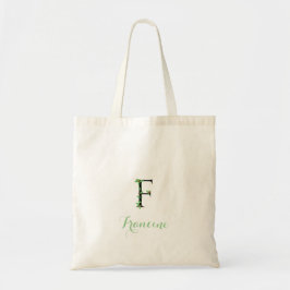 Murgröna design på Monogram F Tote Bag Tygkasse