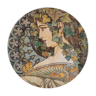 Murgröna Hår Flicka Målning av Alphonse Mucha