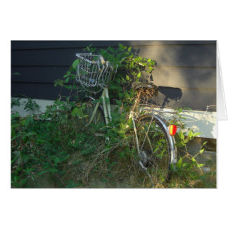 murgröna täckt cykel hälsningskort