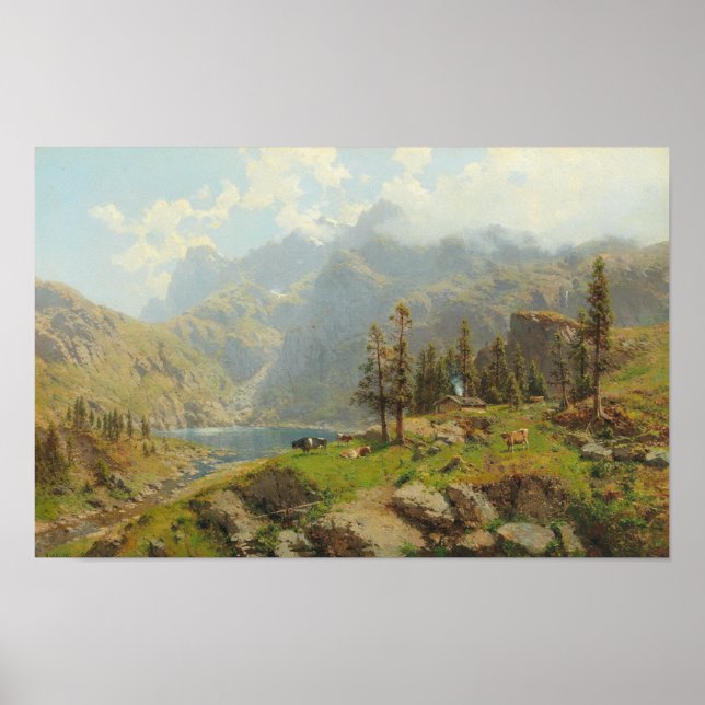 Murgsee i Schweiz, Glaris Poster (Framsidan)