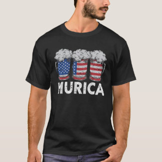 Murica American Flagga USA, fjortonde juli T Shirt