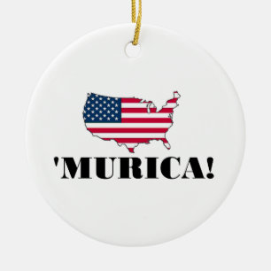 Murica flagga julgransprydnad keramik