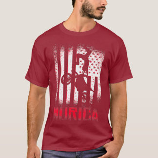 Murica Flagga Motocross Dirt Bike Offroad Gift för T Shirt