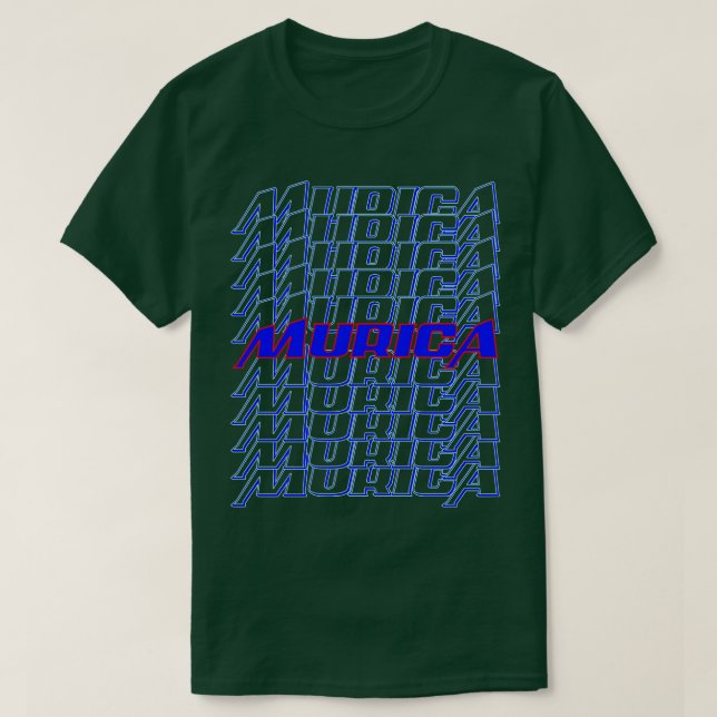 Murica Neon färg T Shirt (Design framsida)