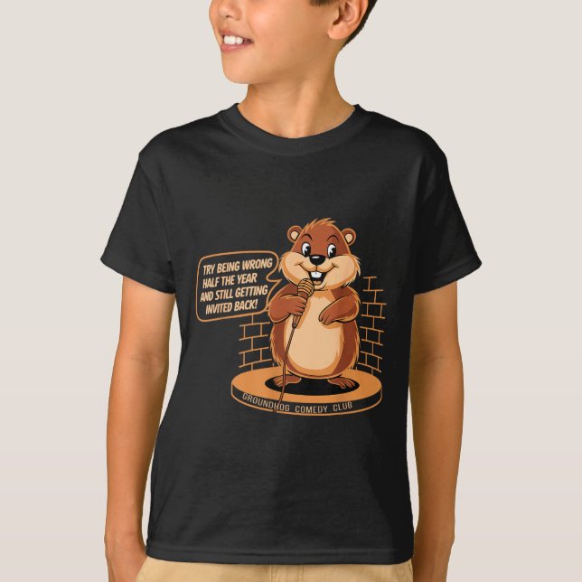 Murmeldags-komedi Stand-up Väder Sarcasm Män  T Shirt (Framsida)