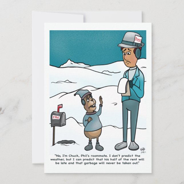 Murmeldags Platt Greeting Card Kort (Framsida)