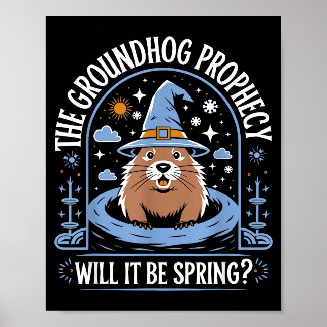 Murmeldags-pun Meteorologi Sarcasm Roliga Kvinnor  Poster (Framsidan)