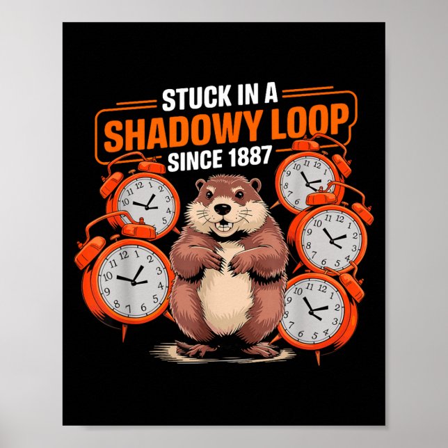 Murmeldags Pun Shadaow Sarcasm Roliga Kvinnor Män  Poster (Framsidan)