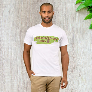 Murmeldags Trä Bokstavsdesign T Shirt