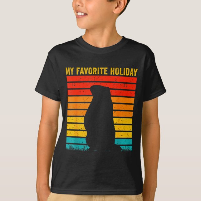 Murmeldags tröjdekorations kostym Murmeldjur T Shirt (Framsida)