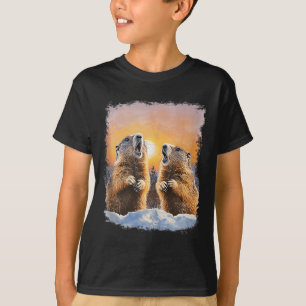Murmeldags Vrålande Vid Soluppgång Murmeldjur Tank T Shirt