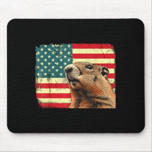 Murmeldagsdekorationer 2025 USA Flagga Murmeldagen Musmatta