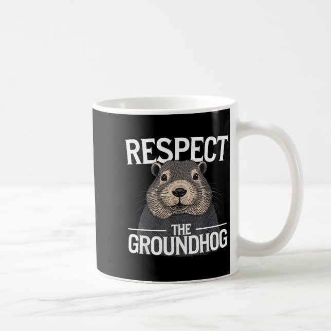 Murmeldagsrespekt för murmeldjuret _1 kaffemugg (Höger)
