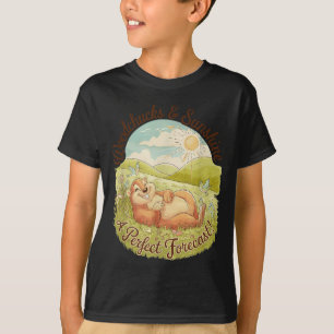Murmeldjur &amp; solsken Rolig Groundhog Day Vint T Shirt