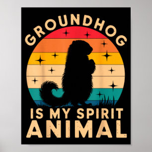 Murmeldjur är min andliga djur Mormot Murmeldjur Poster